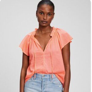 Gap - Tie-Front Flutter Sleeve Top